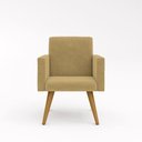 Ver imagem 2 de Kit 2 Cadeiras Poltronas para Escritório Recepção Capuccino Cor:capuccino