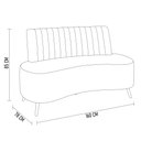 Ver imagem 4 de Sofá 2 Lugares para Sala Living 160cm Pés Palito Tamar K04 Bouclê Bege - Mpozenato