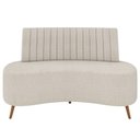 Ver mais imagens de Sofá 2 Lugares para Sala Living 160cm Pés Palito Tamar K04 Bouclê Bege - Mpozenato