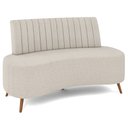 Ver imagem 1 de Sofá 2 Lugares para Sala Living 160cm Pés Palito Tamar K04 Bouclê Bege - Mpozenato