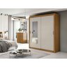 Guarda-Roupa Lopas 2 Portas Apoena com Espelho Rovere Naturale/Off-White - 3