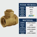 Ver imagem 3 de Válvula de Retenção Horizontal 1.1/4 Pol com Portinhola de Latão Forjado Ivm Italy