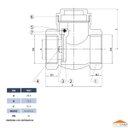 Ver imagem 4 de Válvula de Retenção Horizontal 1.1/4 Pol com Portinhola de Latão Forjado Ivm Italy
