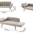 Ver imagem 3 de Sofa Cama 142,0cm 85,0cm x 70,0cm Adele T1074 Verde