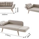 Ver imagem 2 de Sofa Cama 142,0cm 85,0cm x 70,0cm Adele T1074 Verde
