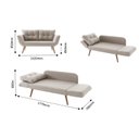 Ver imagem 3 de Sofa Cama 142,0cm 85,0cm x 70,0cm Adele T1074 Bege