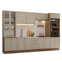 Ver imagem 2 de Armário de Cozinha Completa 340 cm Rustic/Crema Vik Madesa 01