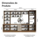 Ver imagem 3 de Armário de Cozinha Completa 340 cm Rustic/Crema Vik Madesa 01
