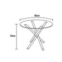Ver imagem 2 de Kit 4 Cadeiras Sala Jantar Volga c/ Tampo de Vidro 95cm e 4 Cadeiras Portugal Cromada - Corano