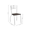 Ver imagem 3 de Kit 4 Cadeiras Sala Jantar Volga c/ Tampo de Vidro 95cm e 4 Cadeiras Portugal Cromada - Corano