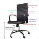 Ver imagem 5 de Cadeira de Escritório Presidente Conforto, Estilo Elegancia