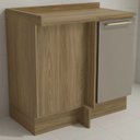 Ver imagem 1 de Armário de Cozinha Balcão de Canto 1 Porta 52x98cm com Tampo Botanic Kappesberg
