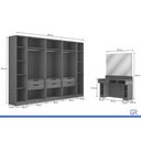 Ver imagem 2 de Quarto Modulado Casal 10 Peças Liga QM38 Canela Kappesberg