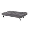 Sofa Cama Atlanta 2 Lugares 177cm Pe Talento Móveis Veludo Paris Grafite - 5