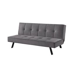 Sofa Cama Atlanta 2 Lugares 177cm Pe Talento Móveis Veludo Paris Grafite - 4