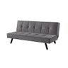 Sofa Cama Atlanta 2 Lugares 177cm Pe Talento Móveis Veludo Paris Grafite - 4