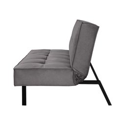 Sofa Cama Atlanta 2 Lugares 177cm Pe Talento Móveis Veludo Paris Grafite - 2