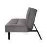 Sofa Cama Atlanta 2 Lugares 177cm Pe Talento Móveis Veludo Paris Grafite - 2