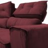 Sofá para Sala Reclinavel Estofado Price 180cm Veludo Vinho - 8