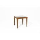 Ver imagem 2 de Mesa de Jantar Extensível 80/160 cm Tampo Vidro Pés Madeira Maciça Imbuia Tock Marrom