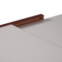 Ver imagem 6 de Mesa de Jantar Extensível 80/160 cm Tampo Vidro Pés Madeira Maciça Imbuia Tock Marrom