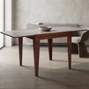 Ver imagem 2 de Mesa de Jantar Extensível 80/160 cm Tampo Vidro Pés Madeira Maciça Imbuia Tock Marrom