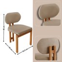 Ver imagem 4 de Conjunto Mesa de Jantar Nala 220cm Madeira Tampo Laminado Veludo Bege/imbuia Nat.