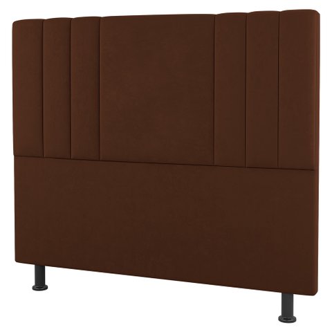 Cabeceira Cama Box Casal Queen Size Grace 160cm Suede Terracota - Desk Design