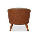 Ver imagem 7 de Poltrona Sala Decorativa Kit 2 Stella Pé Madeira Trapézio Castanho Sintético Pu Nozes/bouclê Pistach