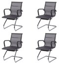 Ver imagem 1 de Kit 4 Cadeiras Escritorio Interlocutor Esteirinha Tela Mesh 3303
