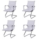 Ver imagem 1 de Kit 4 Cadeiras Escritorio Interlocutor Esteirinha Tela Mesh 3303