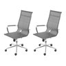 Kit 2 Cadeiras Escritorio Presidente Esteirinha Tela Mesh 3303 - 1