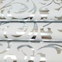 Ver imagem 2 de Papel de Parede Arabesco Prata Fio Laminado+ Cola para Aplicação