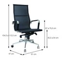 Ver imagem 5 de Kit 2 Cadeiras Escritorio Presidente Esteirinha Tela Mesh 3303 Marrom/Cobre