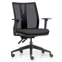 Ver imagem 2 de Kit 2 Cadeiras de Escritório Giratória Diretor Flow F02 Base Preta Sintético Preto - Lyam Decor