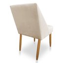 Ver imagem 5 de Cadeira Poltrona Juliana Suede Pés Palito Castanho - Pallazio Bege