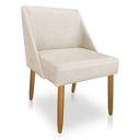 Ver imagem 1 de Cadeira Poltrona Juliana Suede Pés Palito Castanho - Pallazio Bege