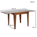 Ver imagem 5 de Mesa de Jantar Extensível Tampo com Vidro e Pés em Madeira Maciça Tock Mel