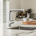 Ver imagem 2 de Torneira Cozinha Monocomando, Metal Nobre, Bico Extensor Acabamento: Premium; Cor: Prata