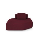 Ver imagem 1 de Sofá Ilha Dakota Chaise 168cm Modulado Encosto Almofada Solta Veludo Bordô G33 - Gran Belo
