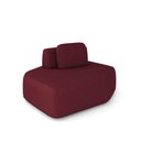 Ver imagem 2 de Sofá Ilha Dakota Chaise 168cm Modulado Encosto Almofada Solta Veludo Bordô G33 - Gran Belo