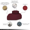 Ver imagem 3 de Sofá Ilha Dakota Chaise 168cm Modulado Encosto Almofada Solta Veludo Bordô G33 - Gran Belo