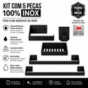 Ver imagem 3 de Kit Acessórios para Banheiro Preto 5 Peças Master Slim Df