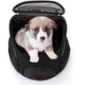 Mochila Transporte Pet Bolsa Preta para Gato Cachorro Mala Viagem Passeio Canguru Multiuso - 2