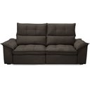Ver imagem 5 de Sofá 3 Lugares Retrátil Reclinável para Sala 210cm Giotto F04 Veludo Marrom Escuro - Lyam Decor