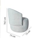 Ver mais imagens de Kit Namoradeira + 2 Poltronas Decorativa Beatriz Orgânica Linho Bege