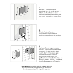 Nicho Banheiro Embutir de Mármore Sintético Branco 30x50 Quanta Compositos Nicho de Embutir 30x50 Se - 7