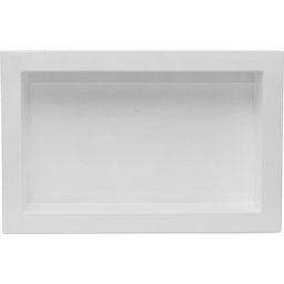 Nicho Banheiro Embutir de Mármore Sintético Branco 30x50 Quanta Compositos Nicho de Embutir 30x50 Se - 2