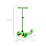 Patinete Infantil 3 Rodas Radical 60kg Scooter Dobravel Altura Ajustavel Design Moderno Verde - 5