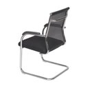 Ver imagem 2 de Kit 5 Cadeiras Escritorio Interlocutor Fixa Tela Mesh Roma 3312 Preto